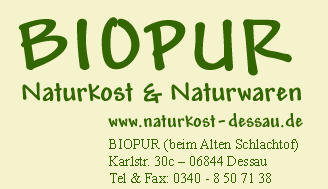 BIOPUR - Ihr Naturkostladen in Dessau